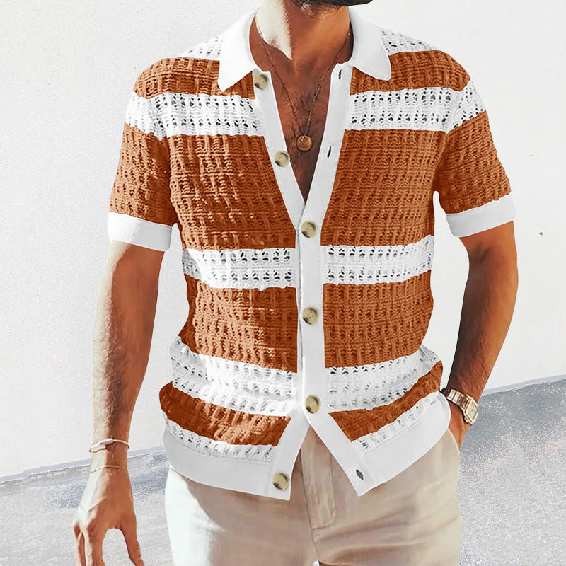 NIMA Gebreide Polo Met Relaxed Fit