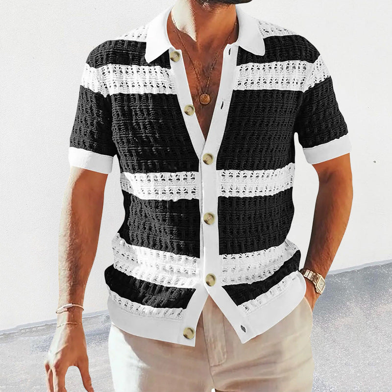 NIMA Gebreide Polo Met Relaxed Fit