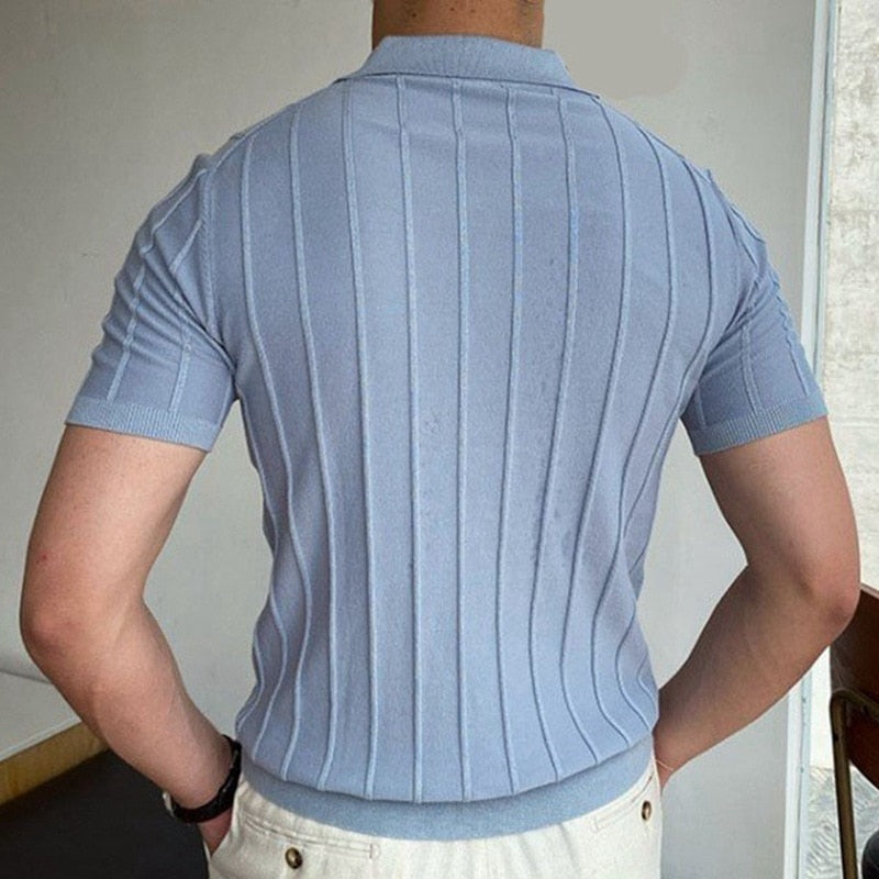 NIMA Luxe Gebreid Polo Overhemd
