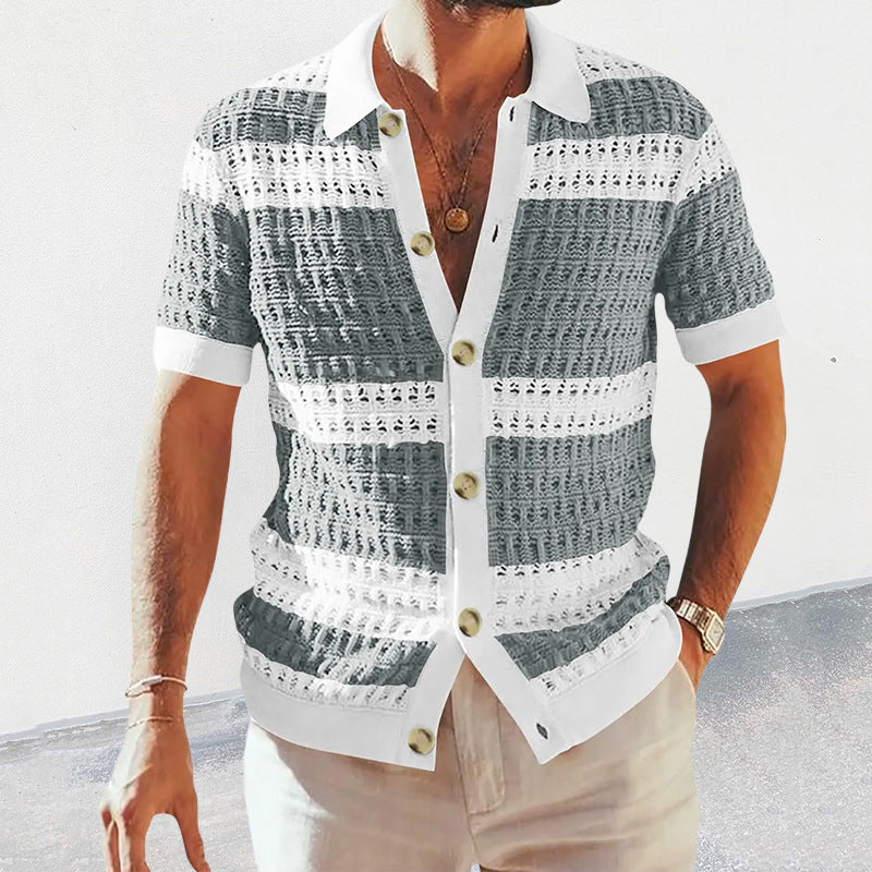 NIMA Gebreide Polo Met Relaxed Fit