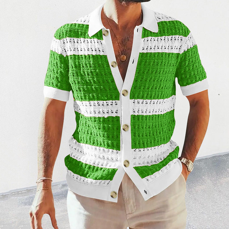 NIMA Gebreide Polo Met Relaxed Fit