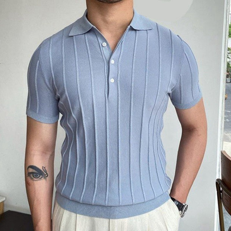 NIMA Luxe Gebreid Polo Overhemd