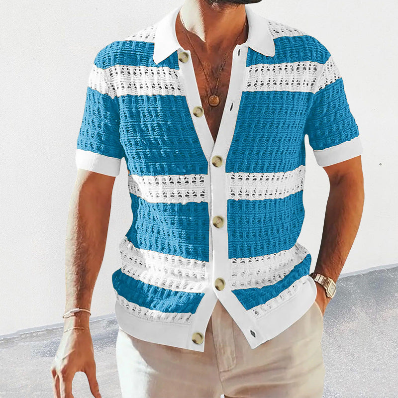 NIMA Gebreide Polo Met Relaxed Fit