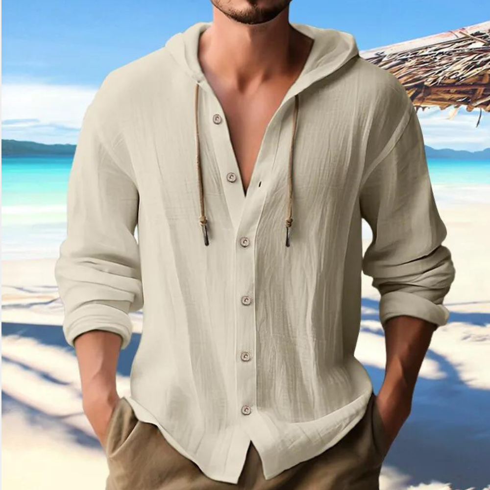 Danut - Casual herenhemd met stijlvolle capuchon