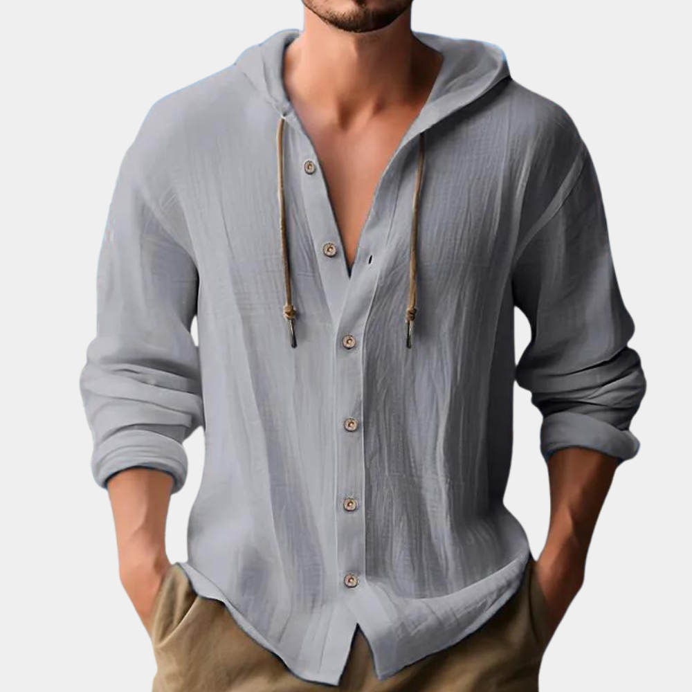 Danut - Casual herenhemd met stijlvolle capuchon