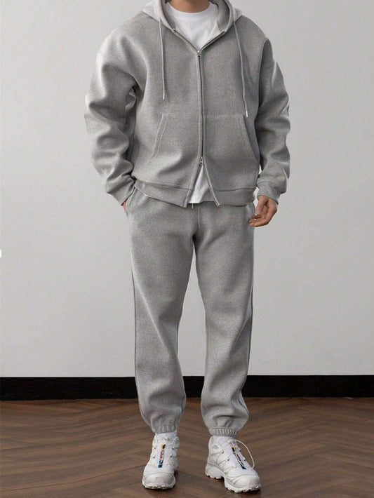 Alexander | Set van effen hoodie en broek voor heren