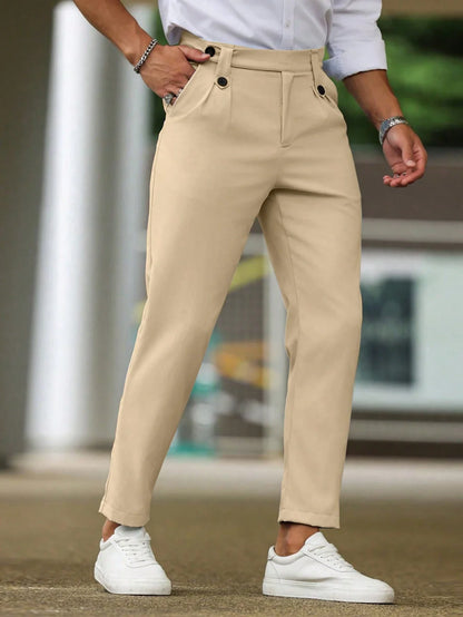 Alfie | Casual herenbroek in effen kleur