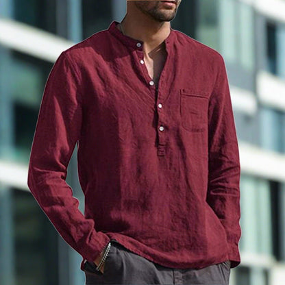 NIMA Slim Linnen Comfort Overhemd