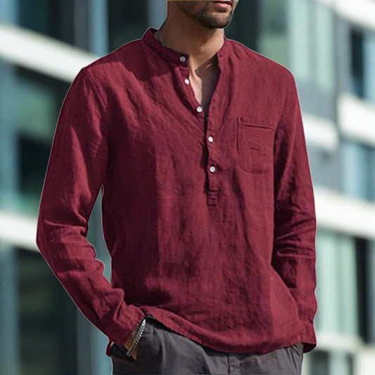 NIMA Slim Linnen Comfort Overhemd