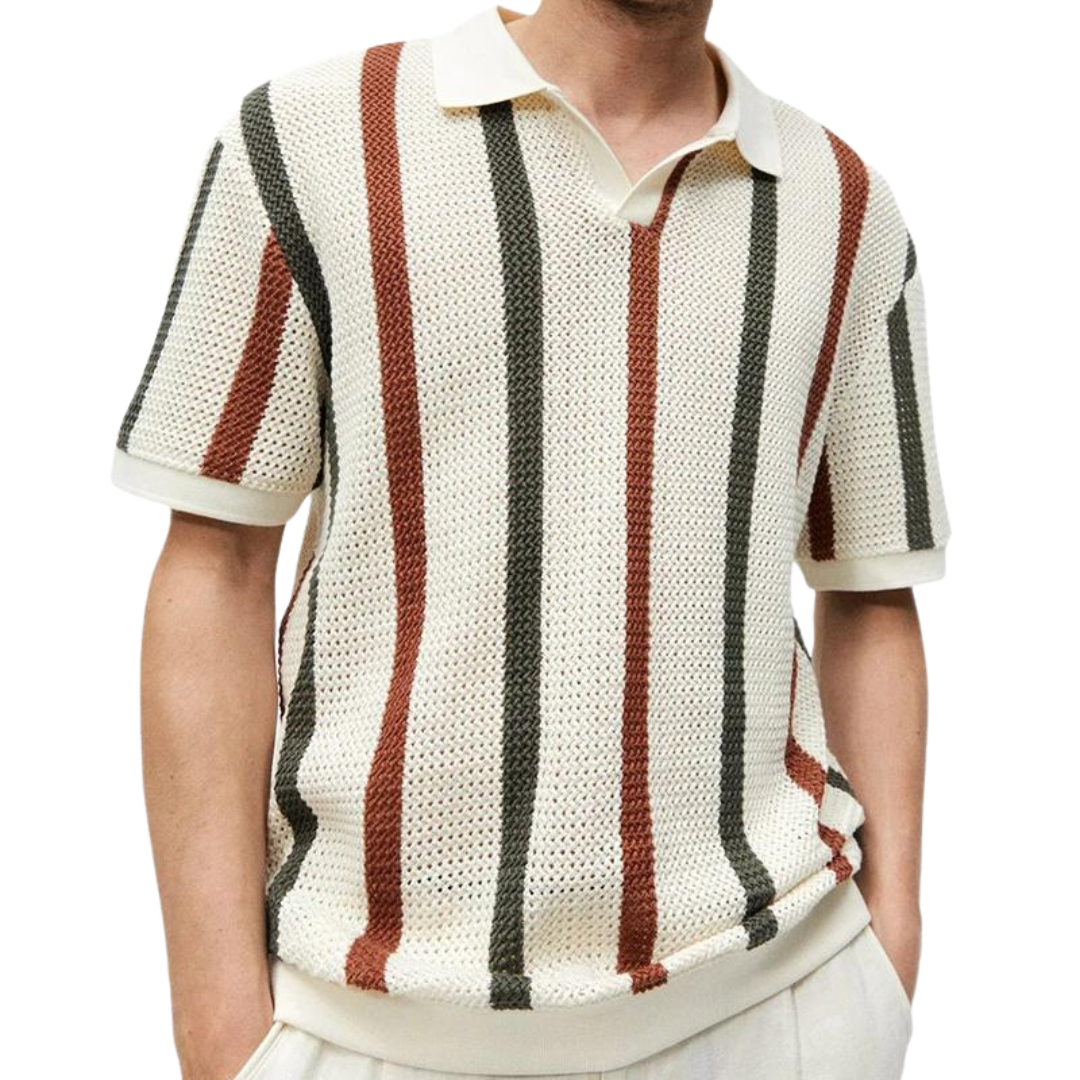 NIMA Gestreepte Comfort Polo