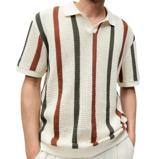 NIMA Gestreepte Comfort Polo