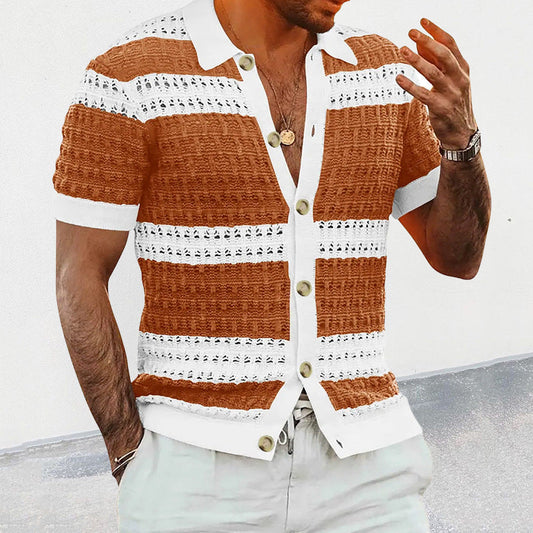 NIMA Gebreide Polo Met Relaxed Fit