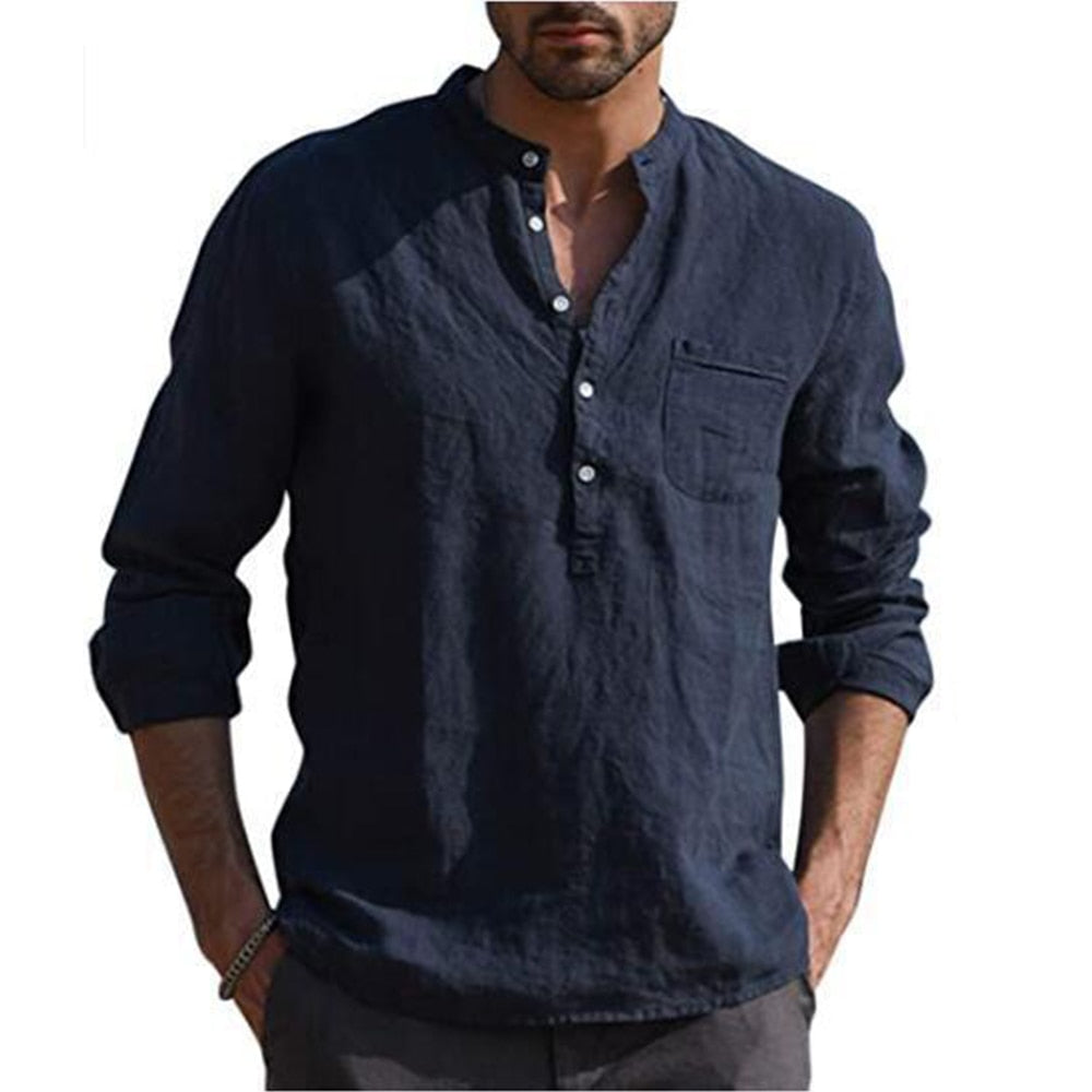 NIMA Slim Linnen Comfort Overhemd