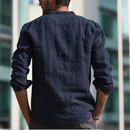 NIMA Slim Linnen Comfort Overhemd