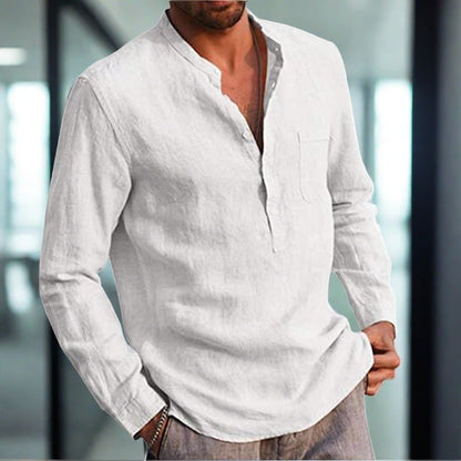 NIMA Slim Linnen Comfort Overhemd