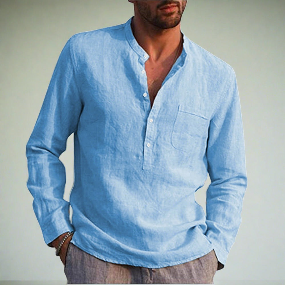 NIMA Slim Linnen Comfort Overhemd