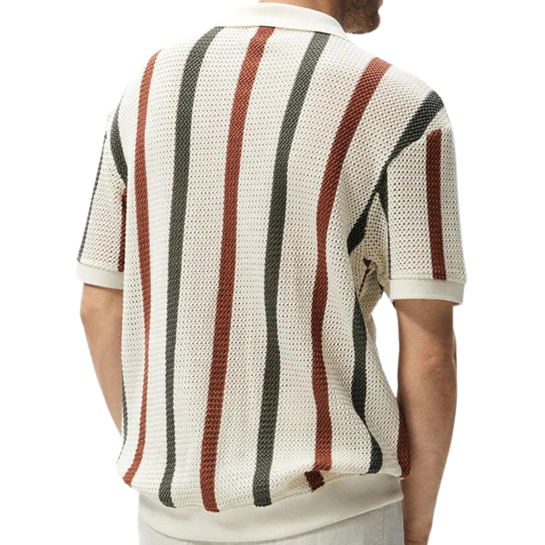 NIMA Gestreepte Comfort Polo