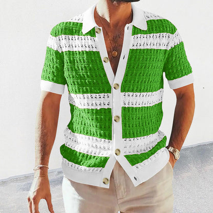 NIMA Gebreide Polo Met Relaxed Fit