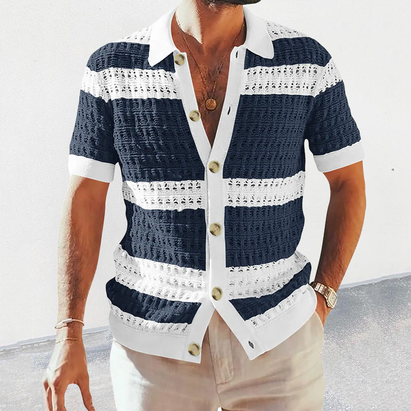 NIMA Gebreide Polo Met Relaxed Fit