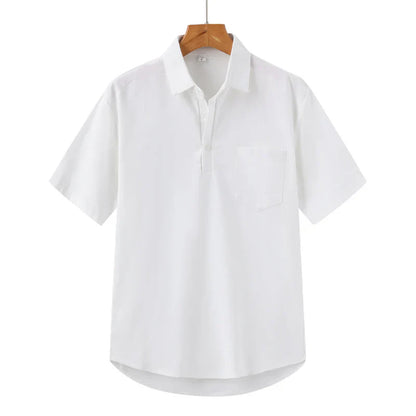 River Blouse - Linnen Polo Met Korte Mouwen