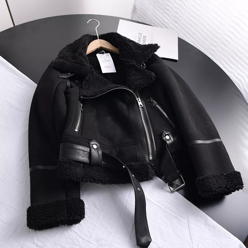 Zina | Elegante winterjas van suede