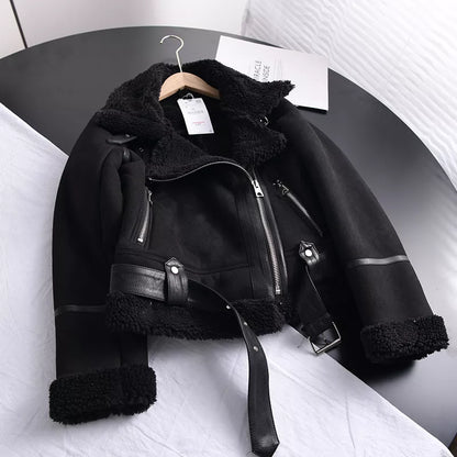 Zina | Elegante winterjas van suede