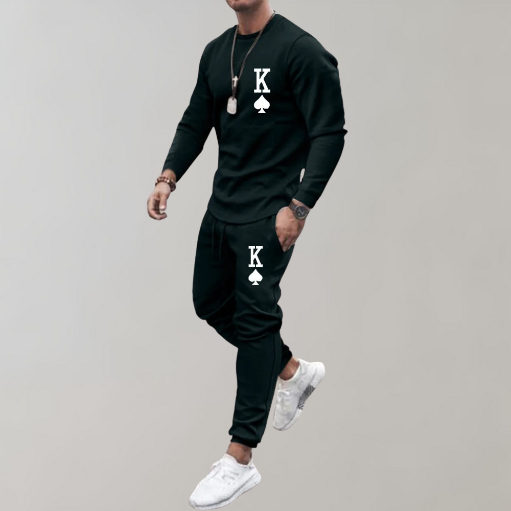 Juan l Trendy trainingspak met letterprint voor heren