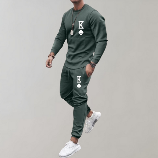 Juan l Trendy trainingspak met letterprint voor heren