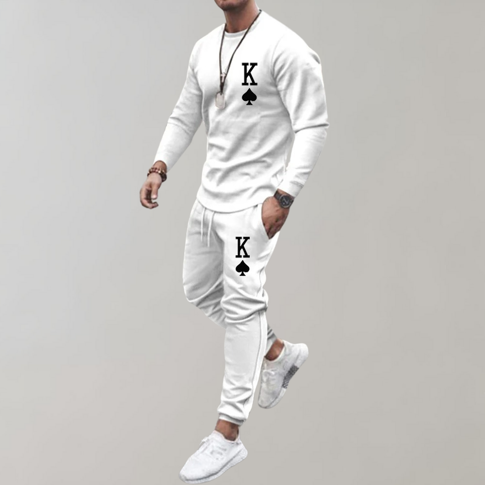 Juan l Trendy trainingspak met letterprint voor heren