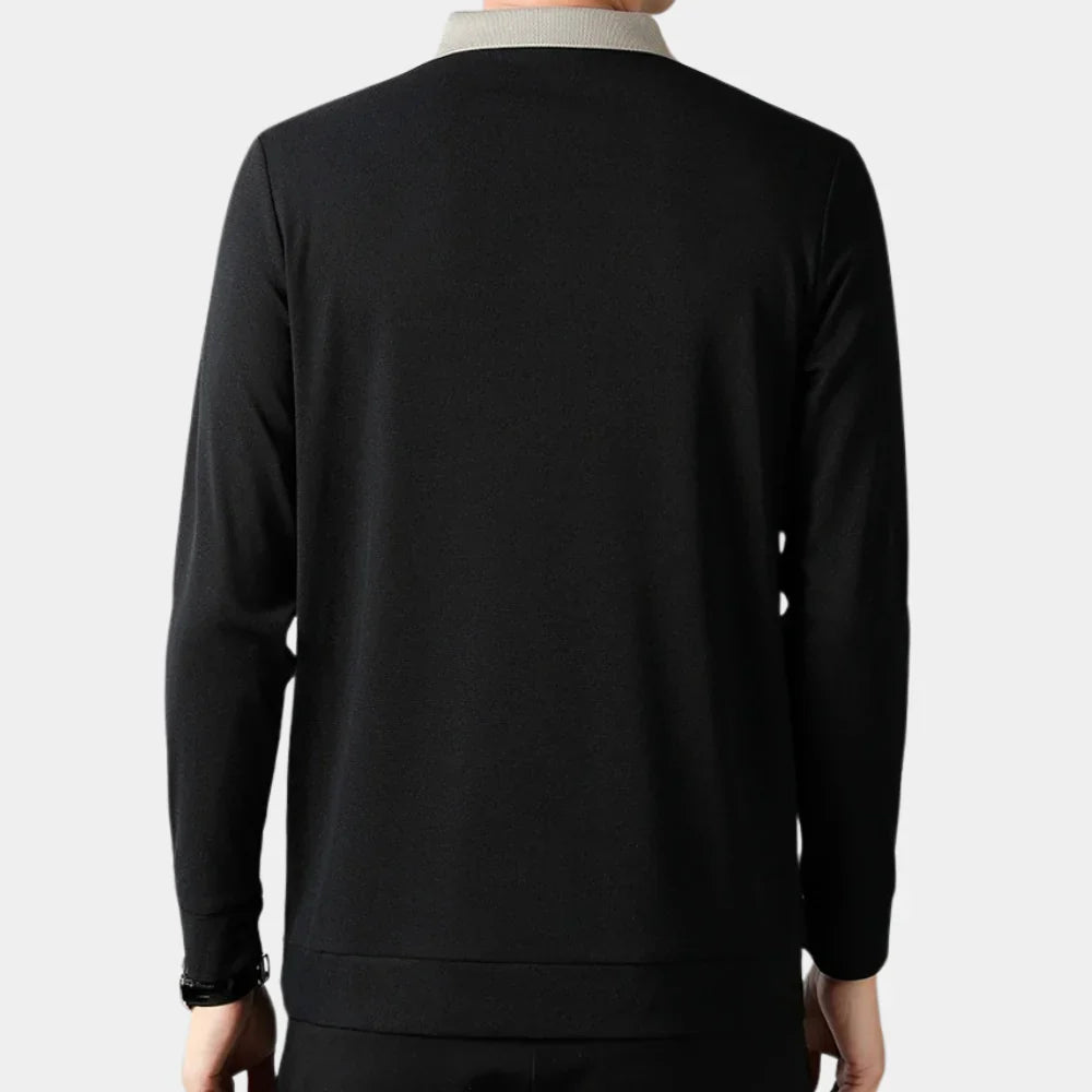 Mateo - Casual Polo met Lange Mouwen voor Heren