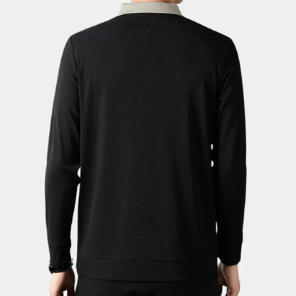 Mateo - Casual Polo met Lange Mouwen voor Heren