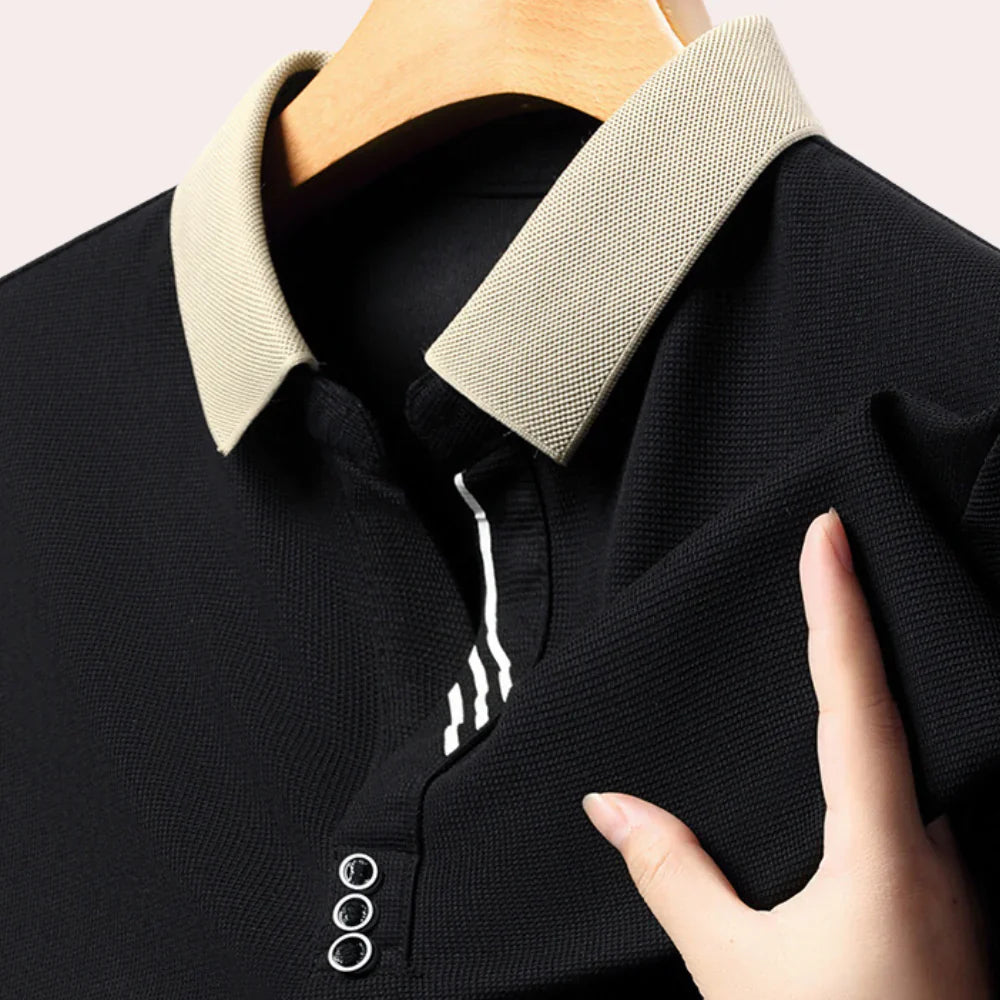 Mateo - Casual Polo met Lange Mouwen voor Heren