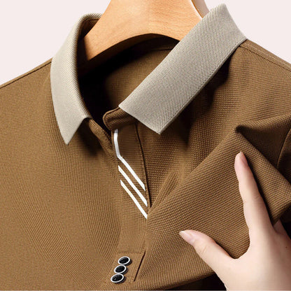 Mateo - Casual Polo met Lange Mouwen voor Heren