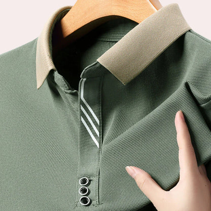 Mateo - Casual Polo met Lange Mouwen voor Heren