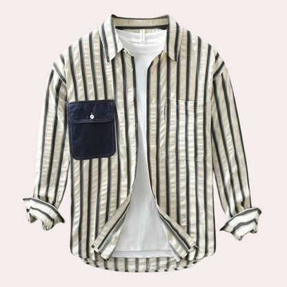 Branko - Modern en Casual Gestreept Overhemd