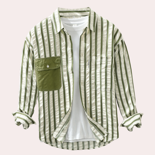 Branko - Modern en Casual Gestreept Overhemd