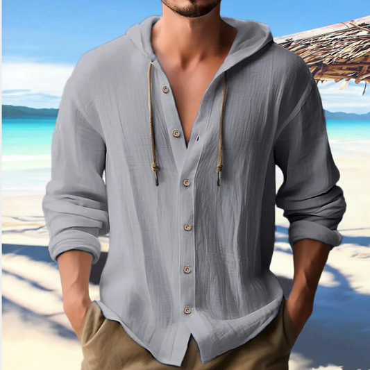 Danut - Casual herenhemd met stijlvolle capuchon