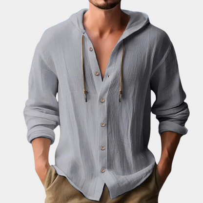 Danut - Casual herenhemd met stijlvolle capuchon