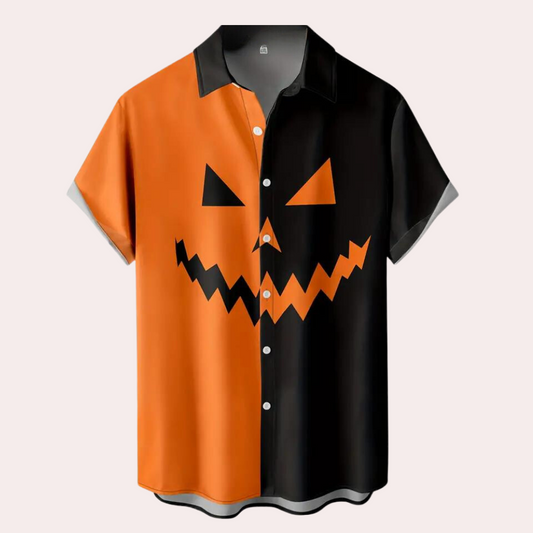 Anitra - Spookachtige Pompoengezicht T-shirt voor Mannen