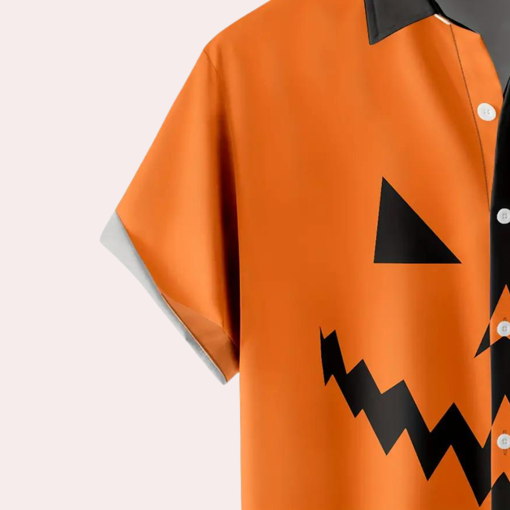 Anitra - Spookachtige Pompoengezicht T-shirt voor Mannen