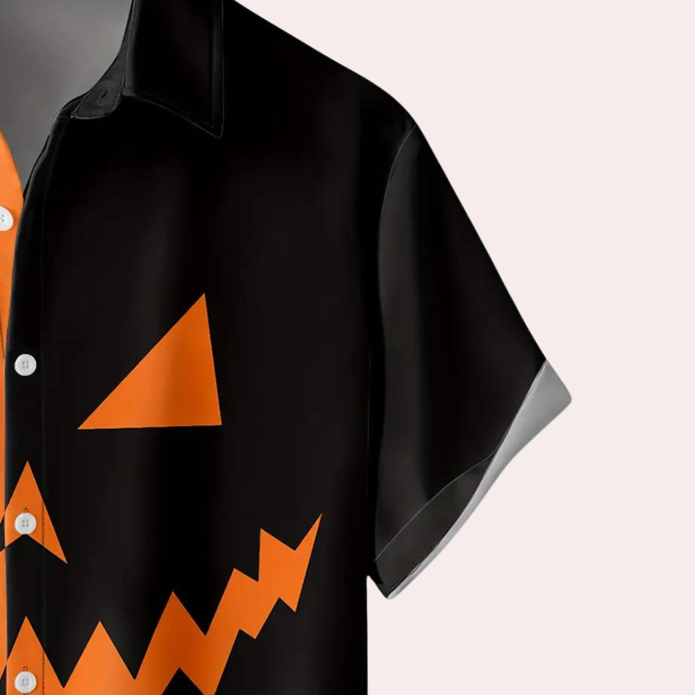 Anitra - Spookachtige Pompoengezicht T-shirt voor Mannen