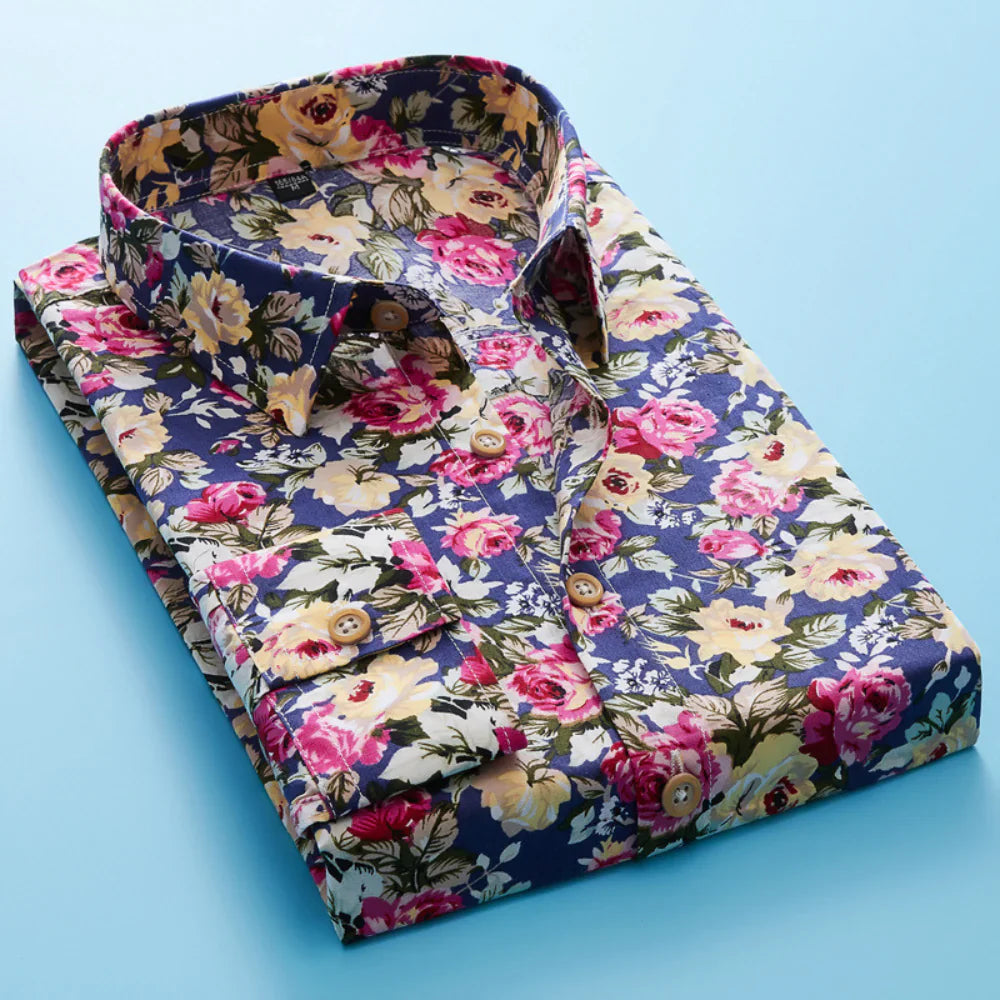 Floris – Trendy Gebloemd Overhemd voor Heren