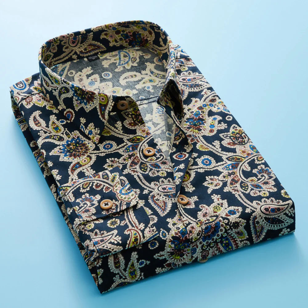 Floris – Trendy Gebloemd Overhemd voor Heren