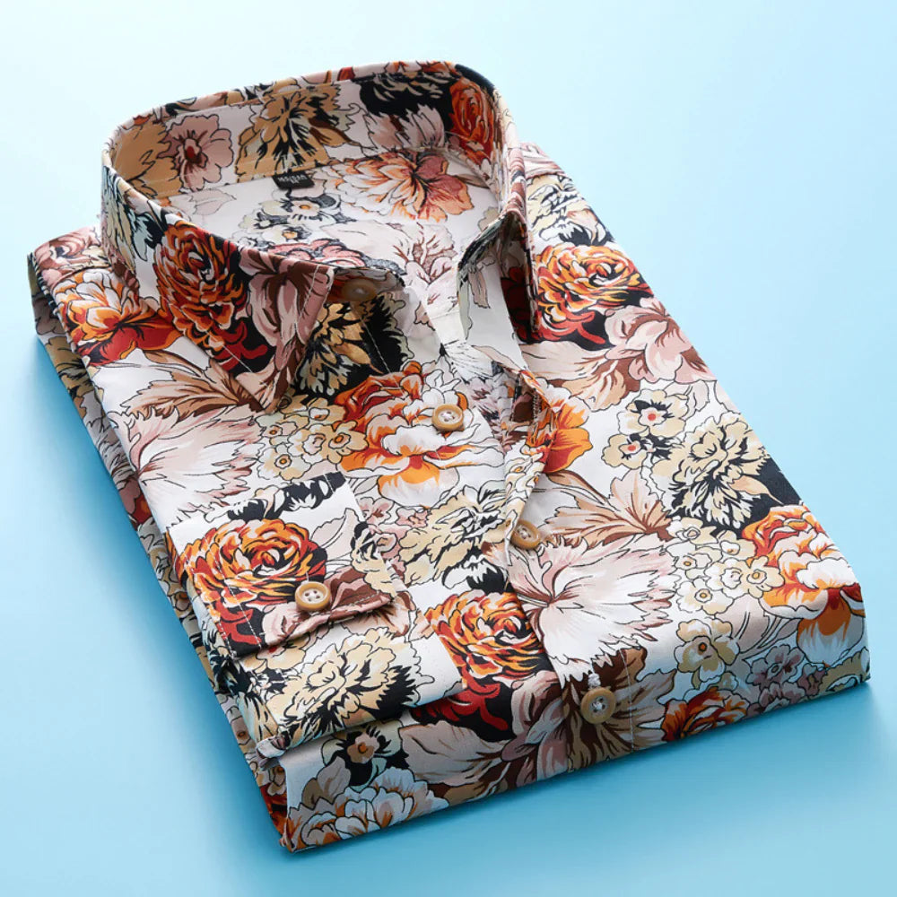 Floris – Trendy Gebloemd Overhemd voor Heren