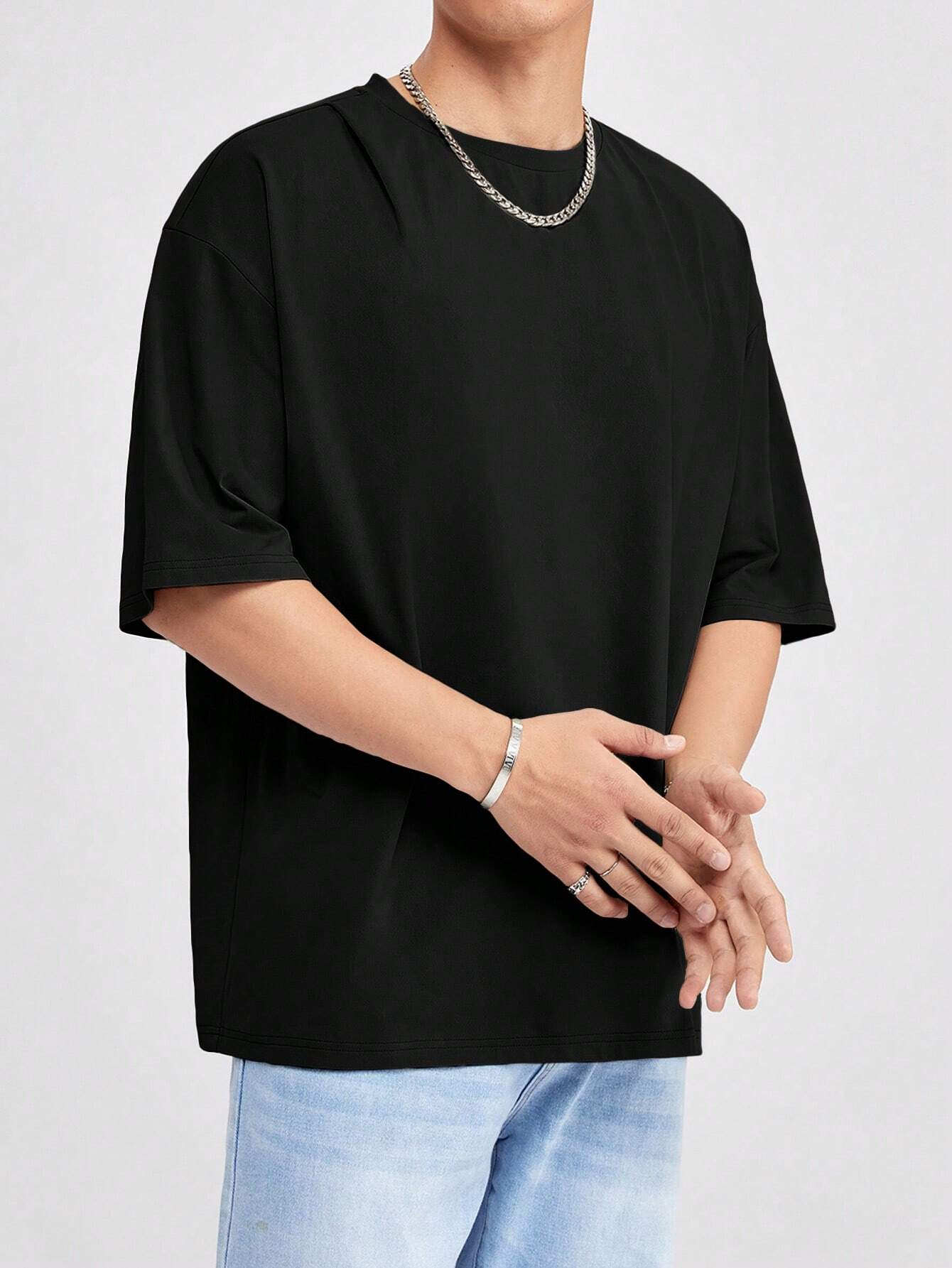 Zeta - Zwart Oversized T-Shirt voor de Zomer