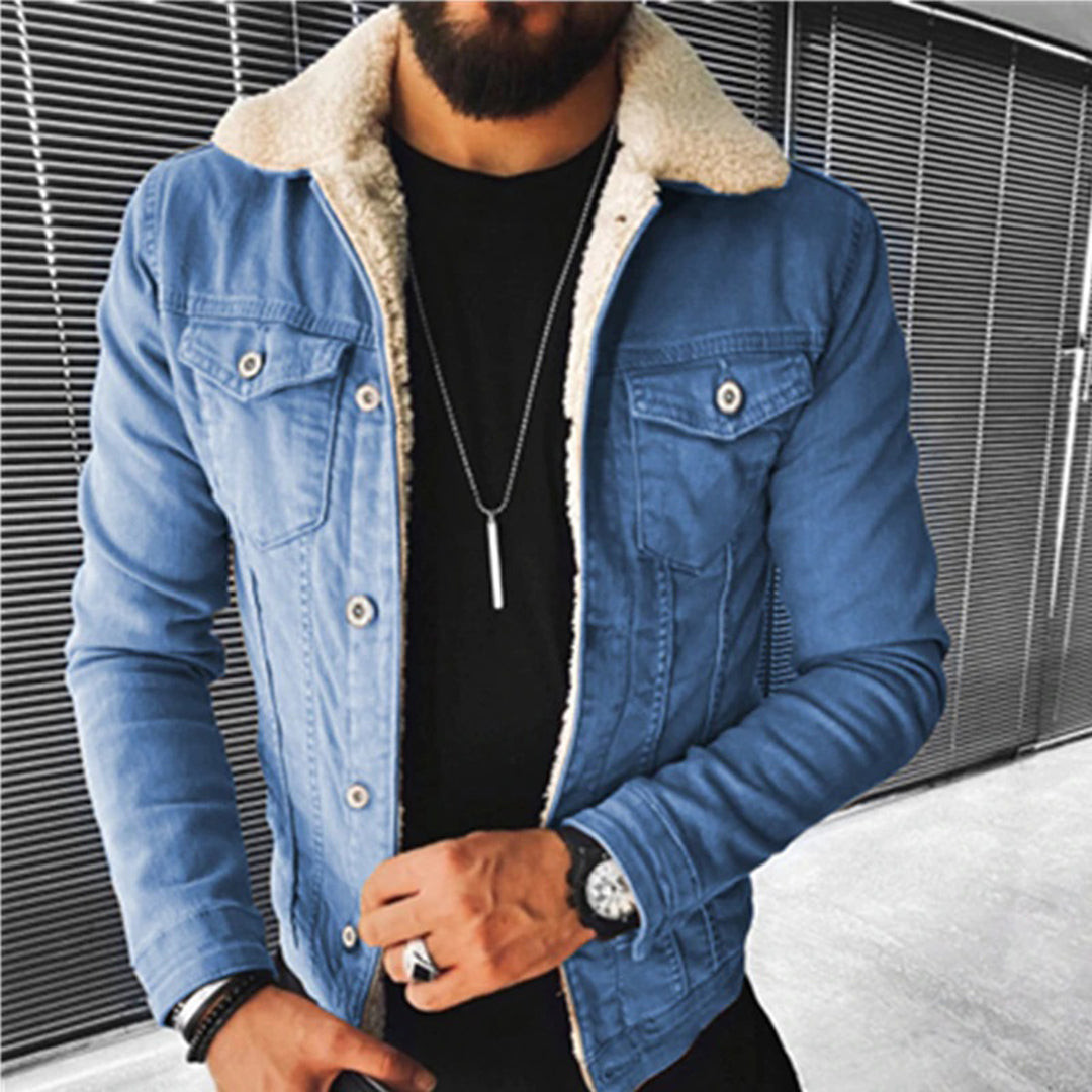 SPIKE - Luxe Spijkerjas Met Bontkraag