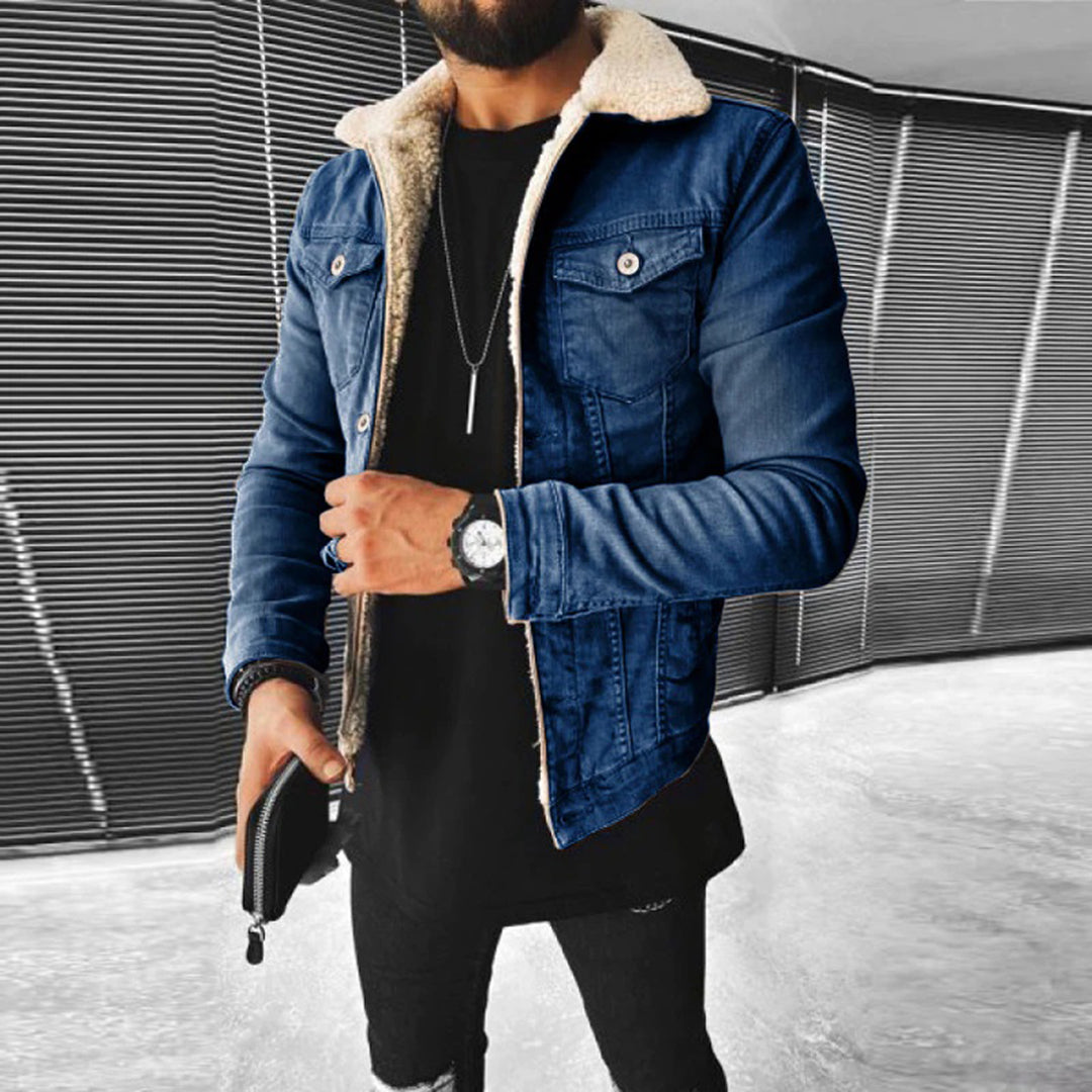 SPIKE - Luxe Spijkerjas Met Bontkraag