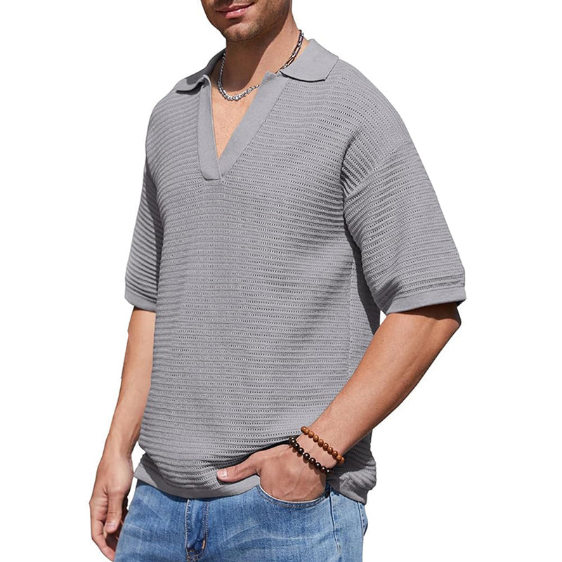 NIMA Modern Gebreid Overhemd