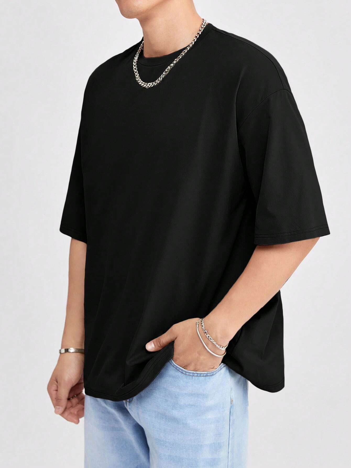 Zeta - Zwart Oversized T-Shirt voor de Zomer