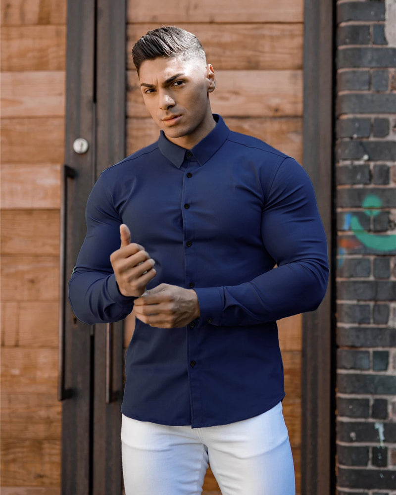 Marvo - Nette Herenblouse Voor De Feestdagen